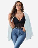 Cami Mesh Bustier Bodysuits